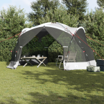 Plasă de țânțari pentru camping cu uși Gri pentru 8 persoane, impermeabilă GartenMobel Dekor
