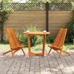 Scaune de Grădină Pliante 2 pcs Lemn de Acacia GartenMobel Dekor