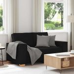 Canapea cu 2 locuri, neagră, 120 cm, material textil GartenMobel Dekor