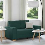Canapea cu 2 locuri, verde închis, 120 cm, material textil GartenMobel Dekor