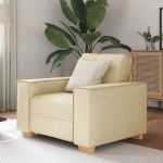 Canapea fotoliu crem 60 cm material textil GartenMobel Dekor