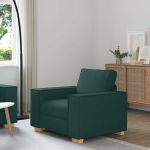 Canapea fotoliu verde închis, 60 cm, material textil GartenMobel Dekor