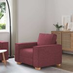 Fotoliu canapea roșu vin, 60 cm, material textil GartenMobel Dekor