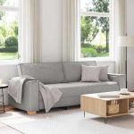 Canapea cu 3 locuri, gri nor, 180 cm, material textil GartenMobel Dekor