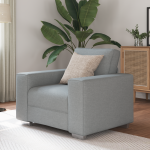 Scaun de Sofă Gri Deschis , 59 cm, din textil GartenMobel Dekor