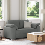 Canapea loveseat  gri închis, 120 cm, din textil GartenMobel Dekor