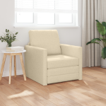 Pat sofa 2 în 1 Crem 74x77x81 cm Textil GartenMobel Dekor