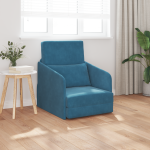 Canapea Pat 2 în 1 Albastră 65x80x83 cm Catifea GartenMobel Dekor