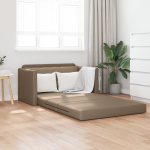 Canapea Pat 2 în 1 Cappuccino 124x71x78 cm Faux Leather GartenMobel Dekor