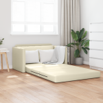 Canapea Pat 2 în 1 Crem 124x71x78 cm Piele Sintetică GartenMobel Dekor