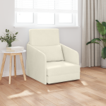 Canapea Pat 2 în 1 Crem 65x80x83 cm Catifea GartenMobel Dekor