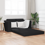 Canapea Pat 2-in-1 Neagră 148x71x83 cm Țesătură GartenMobel Dekor