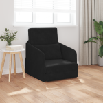 Canapea Pat 2 în 1 Neagră 65x80x83 cm Catifea GartenMobel Dekor