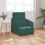 Canapea Pat 2-in-1 Verde Închis 65x80x83 cm Catifea GartenMobel Dekor
