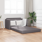 Canapea Pat Floor 2 în 1 Gri 124x71x78 cm Piele Artificială GartenMobel Dekor