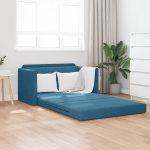 Canapea de podea extensibilă 2 în 1 Albastră 124x204x61 cm Catifea GartenMobel Dekor