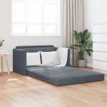 Canapea extensibilă 2 în 1 gri închis 124x204x61 cm Velur GartenMobel Dekor