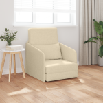 Sofa Pat 2 în 1 Crem 65x80x83 cm Țesătură GartenMobel Dekor