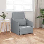 Sofa Pat 2-in-1 Gri Deschis 65x80x83 cm Tesatură GartenMobel Dekor