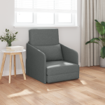Sofa Pat Pe Pardoseală 2 în 1 Gri Închis 65x80x83 cm Țesătură GartenMobel Dekor