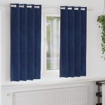 Cortine opace  cu ochete 2 bucăți din catifea bleumarin GartenMobel Dekor
