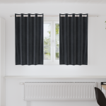 Draperii blackout  cu œillets 2 buc dark grey velvet GartenMobel Dekor