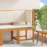 Scaun de grădină  colț cu perne din lemn masiv de acacia GartenMobel Dekor