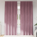 Draperii Blackout  cu bandă de susținere 2 bucăți Roz închis Catifea GartenMobel Dekor