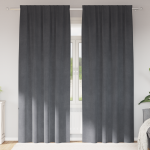 Draperii blackout  cu bandă superioară 2 bucăți Gri deschis catifea GartenMobel Dekor