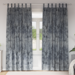 Draperii din catifea 2 buc cu tab top Gri argintiu 225x140 cm GartenMobel Dekor
