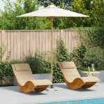 Parasol Grădină Alb Crem 240x260 cm Bambus GartenMobel Dekor