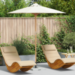 Parasol Grădină Crem 217x230 cm Bambus GartenMobel Dekor