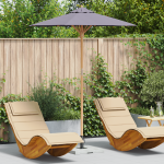 Parasol de Grădină Gri Închis 180x230 cm Bambus GartenMobel Dekor