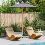 Parasol gri închis 240x260 cm din bambus GartenMobel Dekor