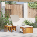 Șezlong cu pernă 200x55x30 cm din lemn masiv de acacia GartenMobel Dekor