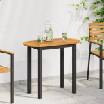 Suprafață Ovală din Lemn Solid de Acacia 80x40x2 cm GartenMobel Dekor