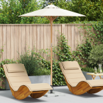 Umbrelă de grădină crem alb 180x230 cm Bambus GartenMobel Dekor