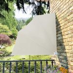 Copertină laterală pliabilă de balcon, crem, 140x140 cm GartenMobel Dekor