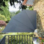 Copertină laterală pliabilă de balcon, gri, 160x240 cm GartenMobel Dekor