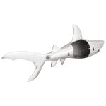 Sculptură Rechin Argintie 68x20x24 cm Aluminiu GartenMobel Dekor