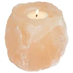 Suporturi pentru lumânări din piatră de sare 4 buc 2,8 kg Roz GartenMobel Dekor