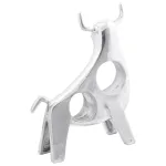 Sculptură Buldog  Argintie 22x9,5x34 cm Aluminiu GartenMobel Dekor