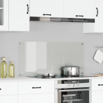 Backsplash pentru Bucătărie Transparent 110x50x0,6 cm din Sticlă Securizată GartenMobel Dekor