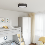 Lămpi de plafon cu abajur stea negru Ø 38 cm textil E27 GartenMobel Dekor
