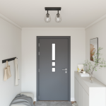Lămpi de tavan cu abajur din sticlă reglabil Anthracite E27 GartenMobel Dekor