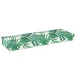 Covoare pentru bănci 2 bucăți cu model de frunze 120x40x8 cm fabricat din Oxford GartenMobel Dekor