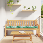 Perne pentru Bancă 2 pcs Model de Frunze 200x40x8 cm Material Oxford GartenMobel Dekor