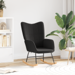 Scaun Relaxant  Negru din Material Similar Lânii GartenMobel Dekor