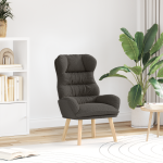 Scaun relaxant  gri închis din material asemănător lânos GartenMobel Dekor