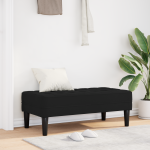 Banc Negru 113x57x39 cm Catifea GartenMobel Dekor